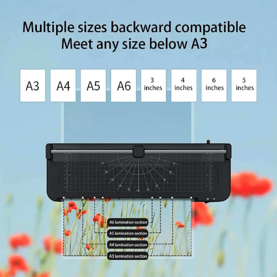 Plastificatrice A3, Plastificazione A Caldo E A Freddo, Con Taglierina Carta, Riscaldamento Rapido In 2 Minuti, Velocità 355 Mm/min, Perforatrice E Arrotondatrice Per Angoli, Per Formati A3, A4,