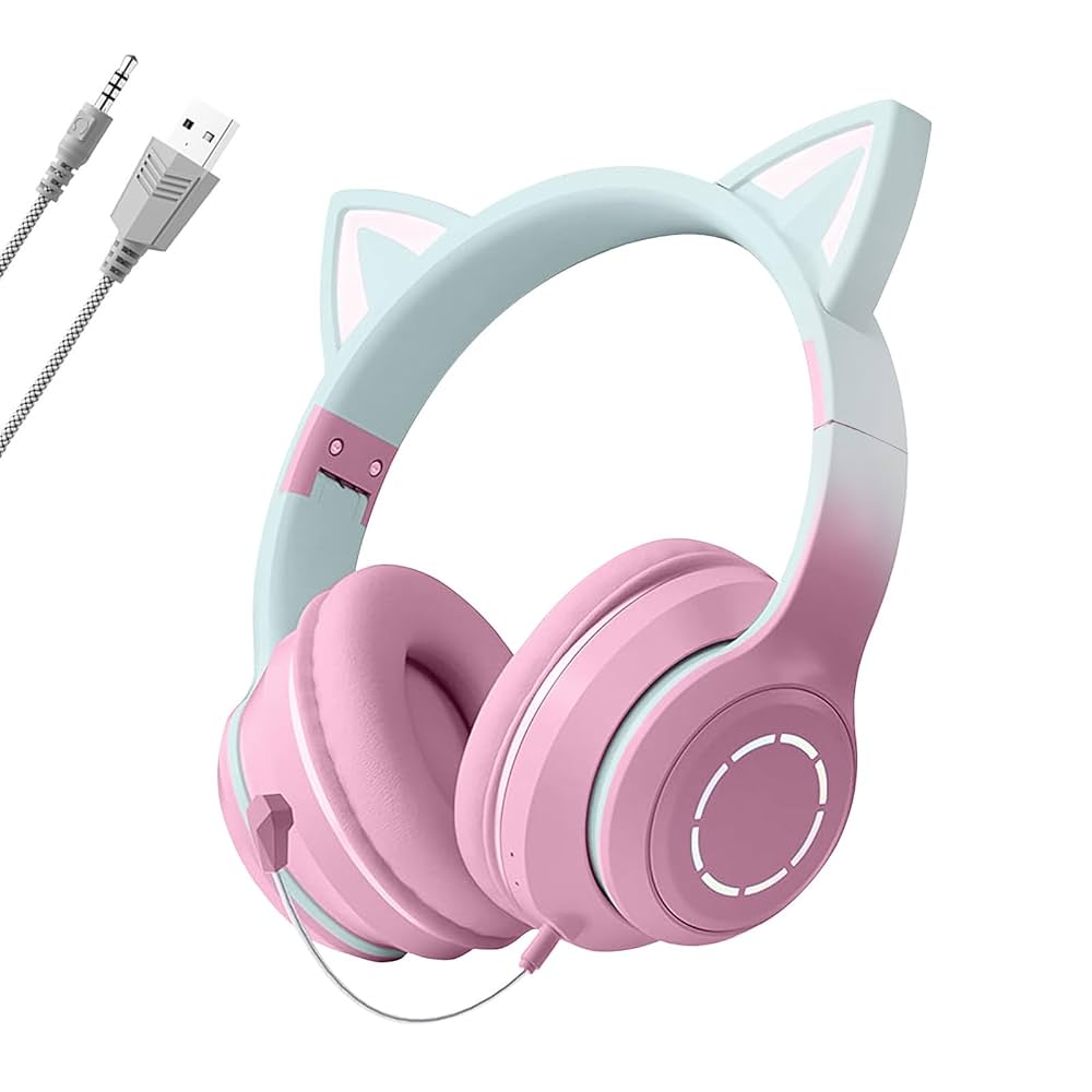 猫耳　ヘッドホン Amazon.co.jp: 猫耳ヘッドホン bluetooth5.1 オーバーイヤー