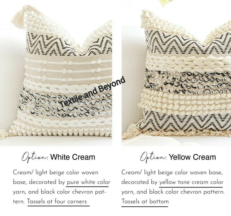 Image of Cushion - Boho Designer Handloom Cotton Throw Square Cushion Covers, Set of 5 Decorative Pillow Cases Sofa, Couch, Chair, Office, Bedroom, Aƒ¢aa€š¬aa‚¬A inch 16X16 Inches
