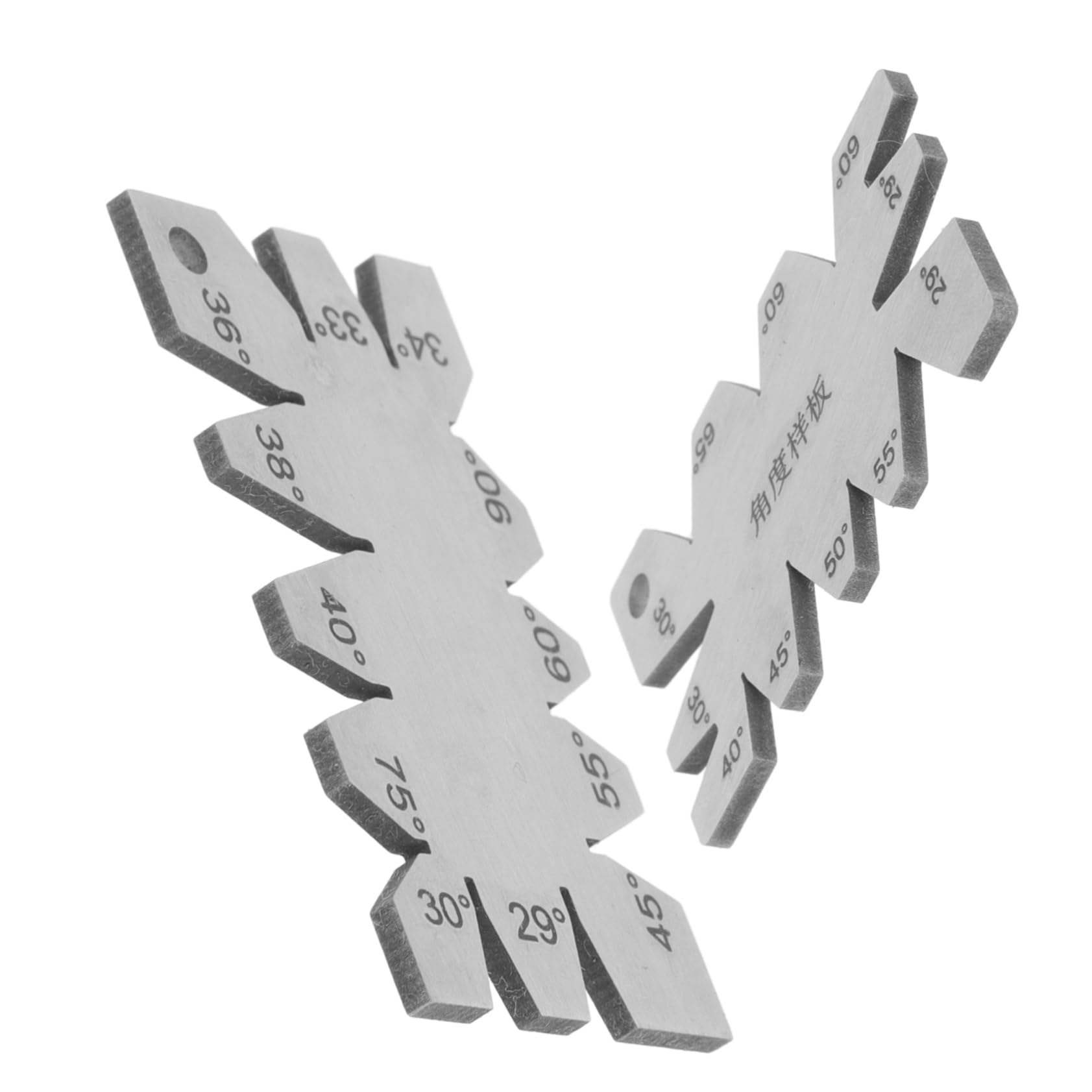 ARTIBETTER 2pcs Angle Protractor Gauge Measure Woodworking Key Measuring Ruler Angle Finder Protractor Metal