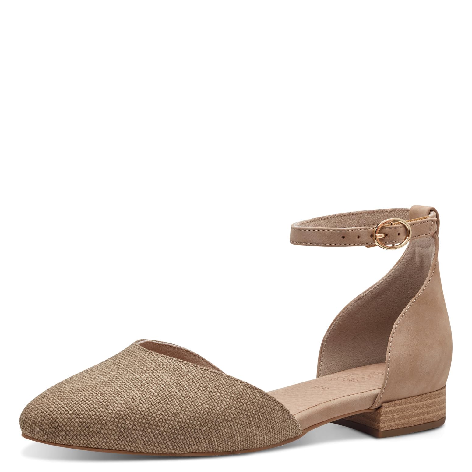 Jana Women’s Ballerinas with Adjustable Strap Vegan, Jute Comb, 4 UK Beige