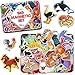 magdum 56 Set Animales en Caja de Lata de Regalo-imanes de bebé Realistas-56 Grandes Juguetes magnéticos Mundo Animal para 3 años-Juegos Educativo Aprender magnético para niños-Teatro Magnético
