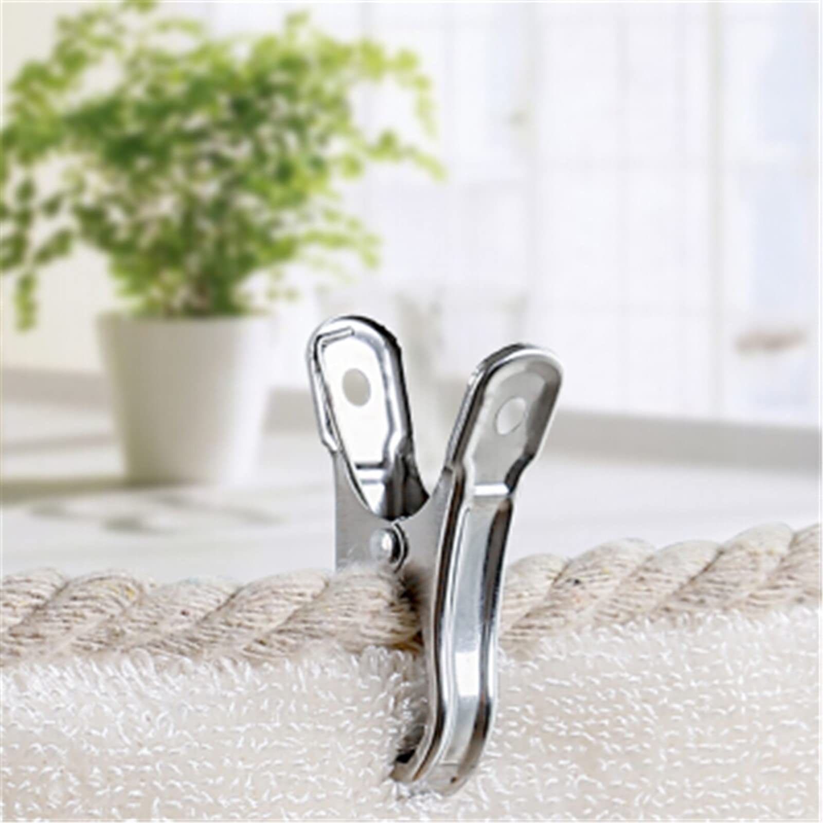 Mollette per stendere i panni Mollette for bucato in acciaio inox, for asciugare i vestiti, 24 pezzi