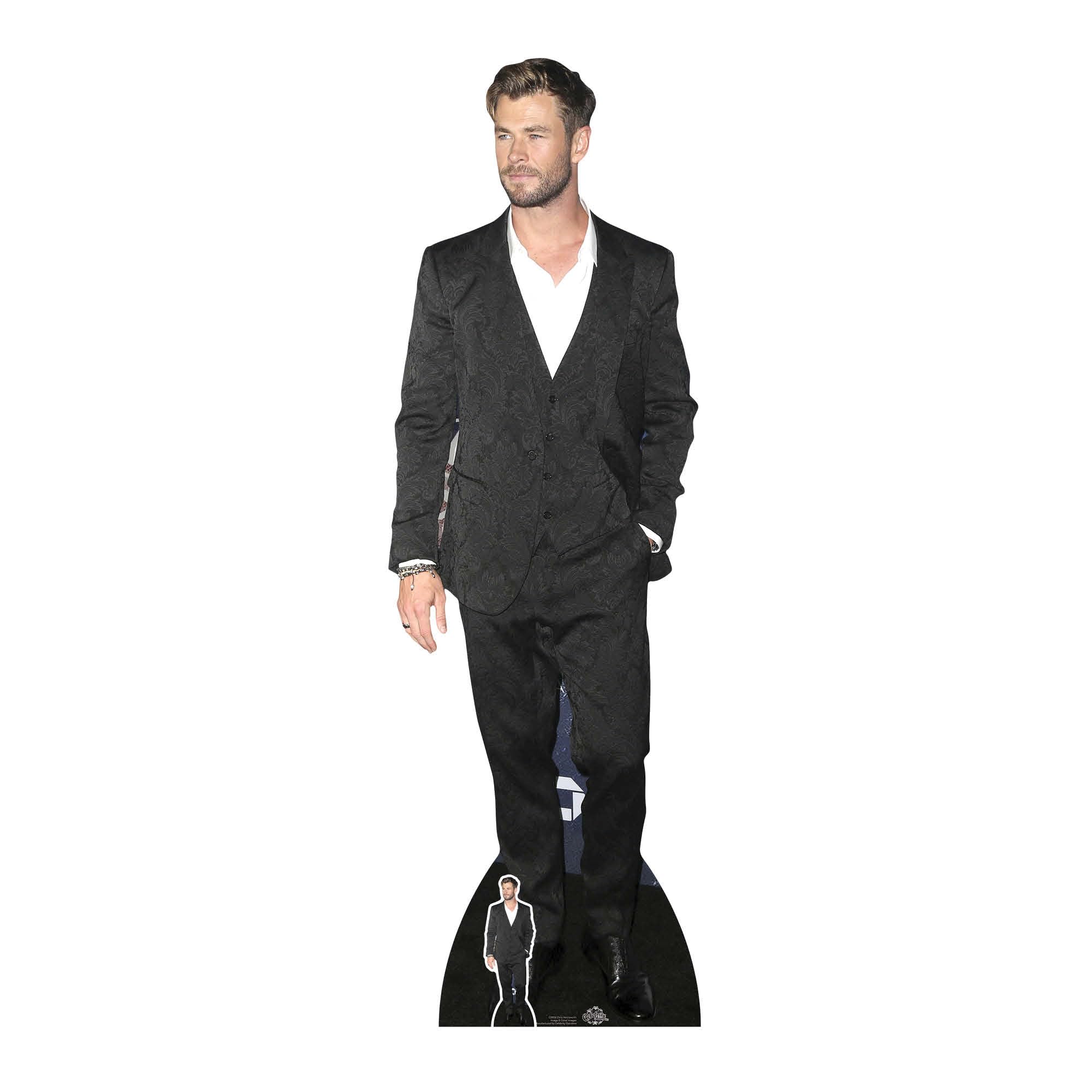 Chris Hemsworth White Shirt Lifesize Cardboard Cutout and FREE Mini