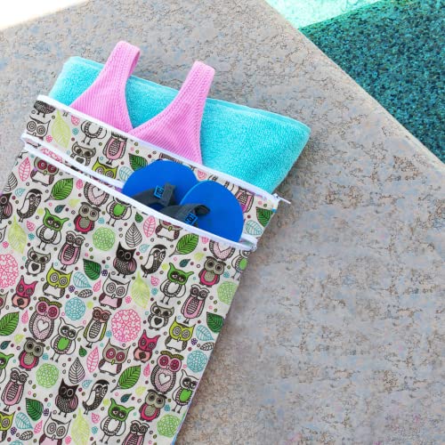 Image of Chic Buddy Waterproof Wet Bag, Washable, Reusable for Travel, Beach, Pool, Stroller, Diapers, Dirty Gym Clothes, Wet Swimsuits, Toiletries