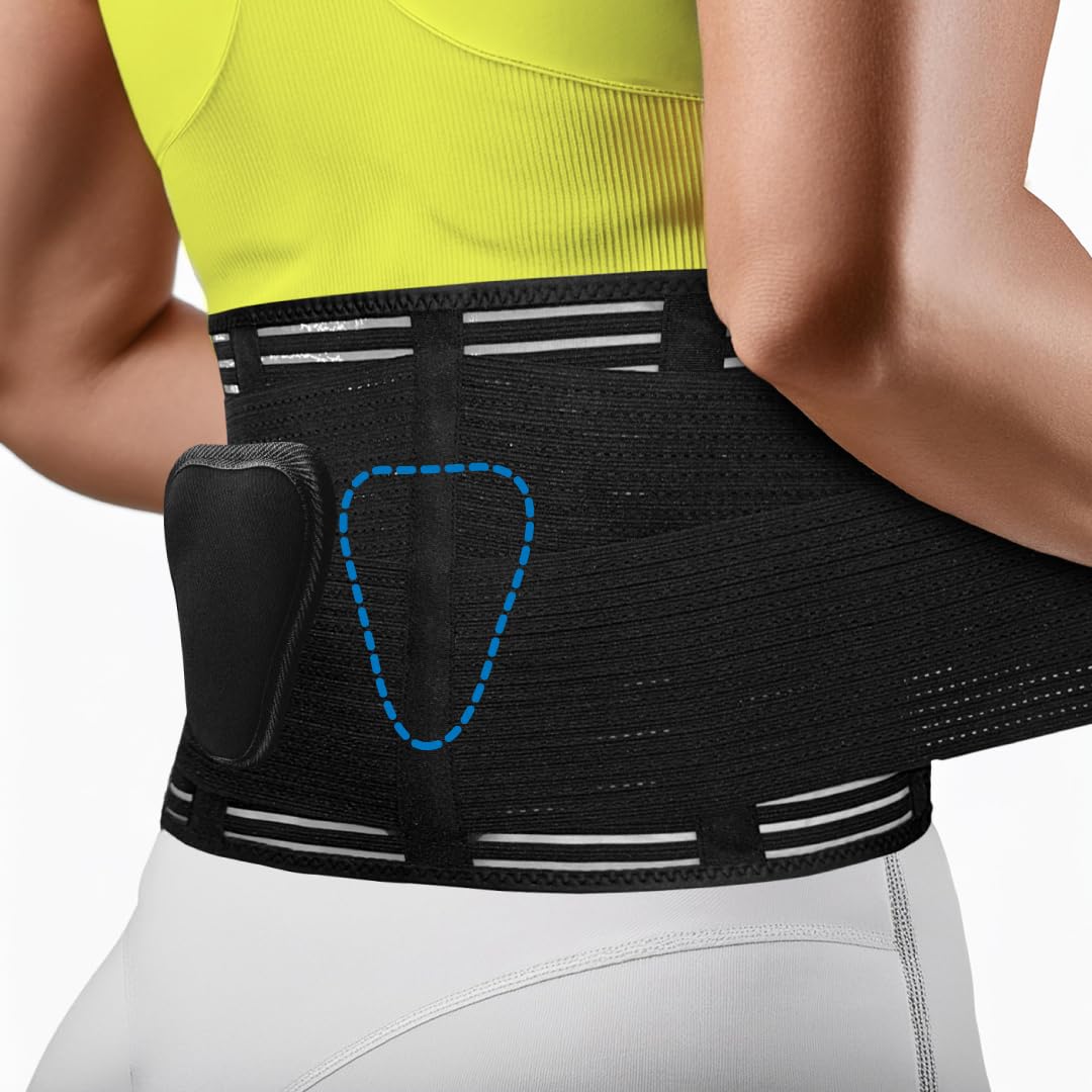 Back Brace for Lower Back Pain Relief - Lumbar Support Belt for Sciatica, Herniated Disc, and Scoliosis - Breathable Design with Support Pad - Ideal