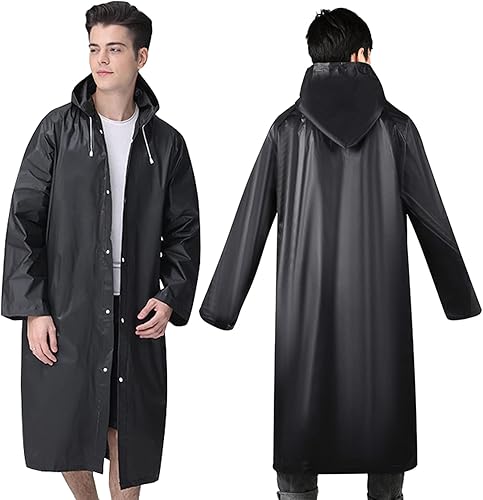 Paquete de 2 ponchos de lluvia portátiles para adultos, reutilizables, impermeables Roctee para mujeres y hombres con capucha, poncho de emergencia,