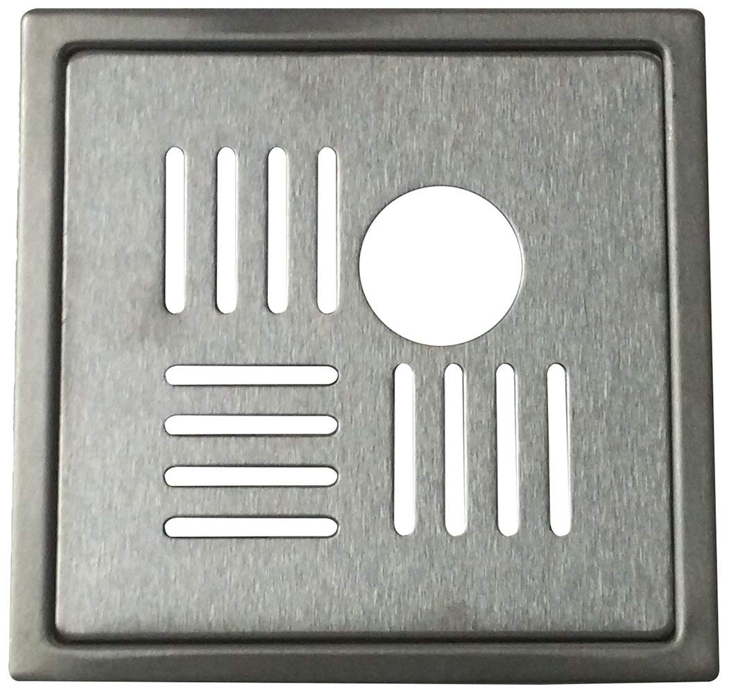 Buy FABULUX Flora Stainless Steel Plain with Hole 5'X5' Grating Cut