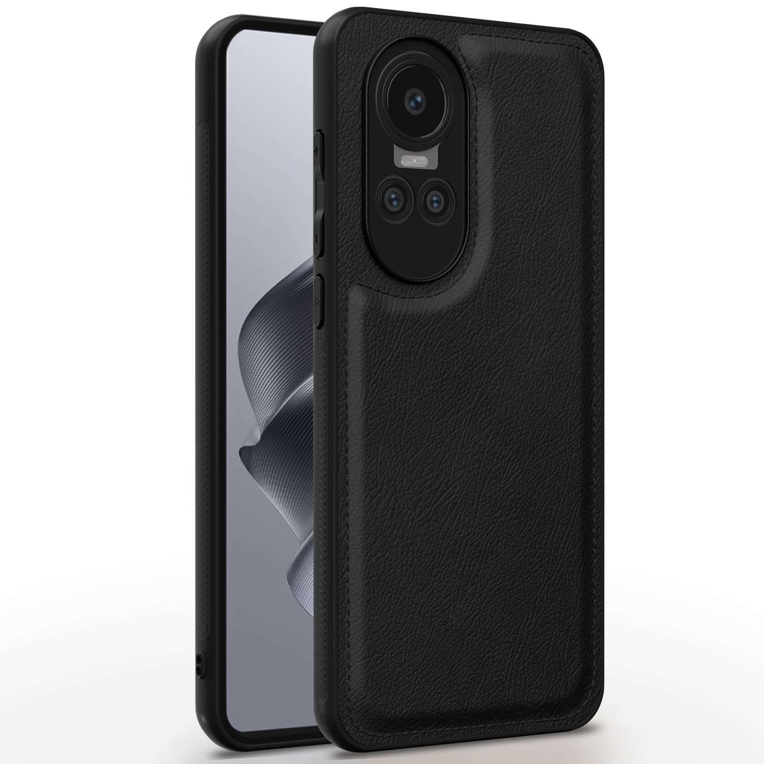 Pikkme Oppo Reno 10 5G Back Cover | Flexible Pu Leather | Full Camera Protection | Raised Edges | Super Soft-Touch | Bumper Case for Oppo Reno 10 5G (Black) (B0CSSPSNCJ) Amazon Price History, Amazon Price Tracker