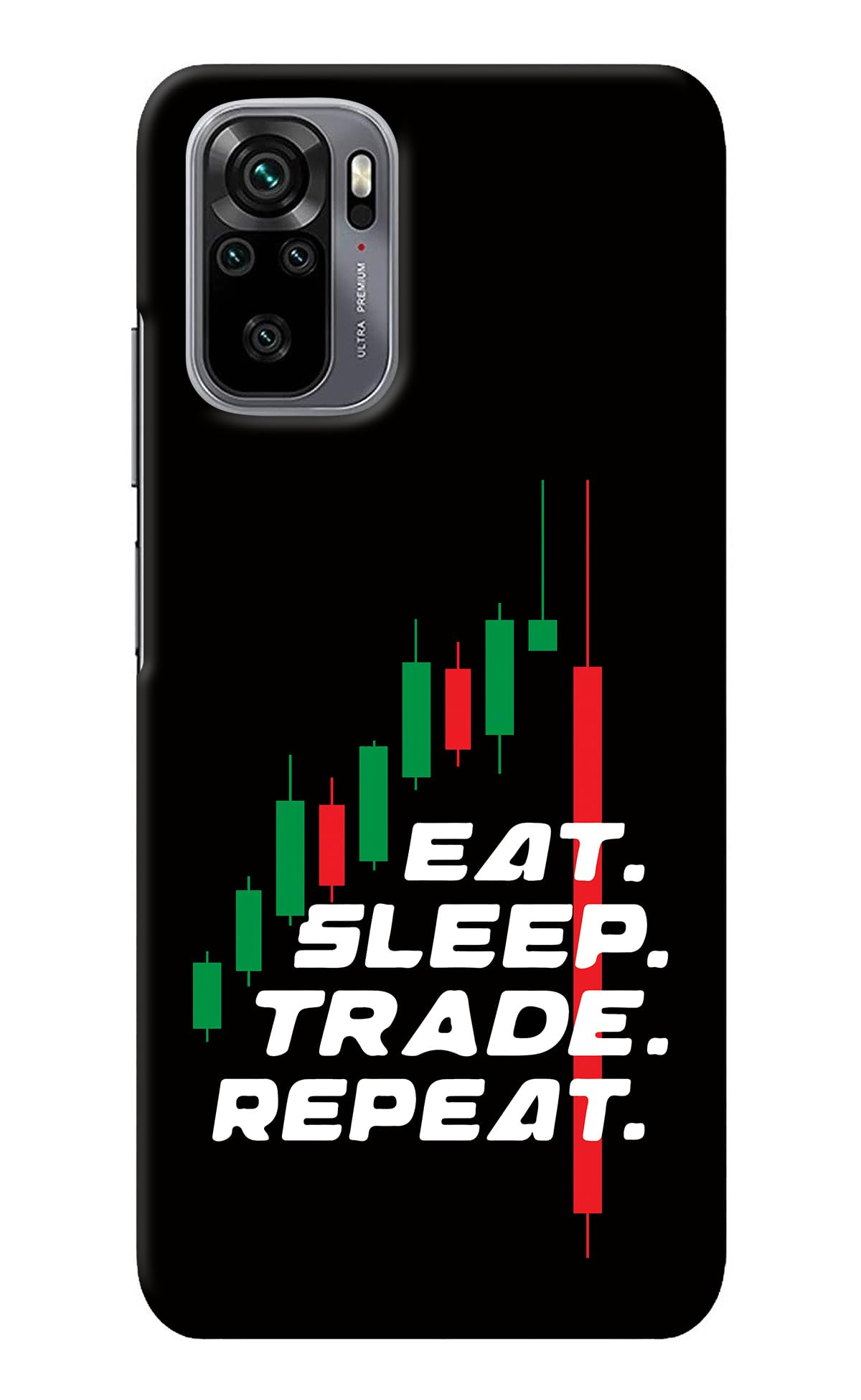 CASEKARO Eat Sleep Trade Repeat Printed Cover for Redmi Note 11 SE | Hard Plastic Back Case