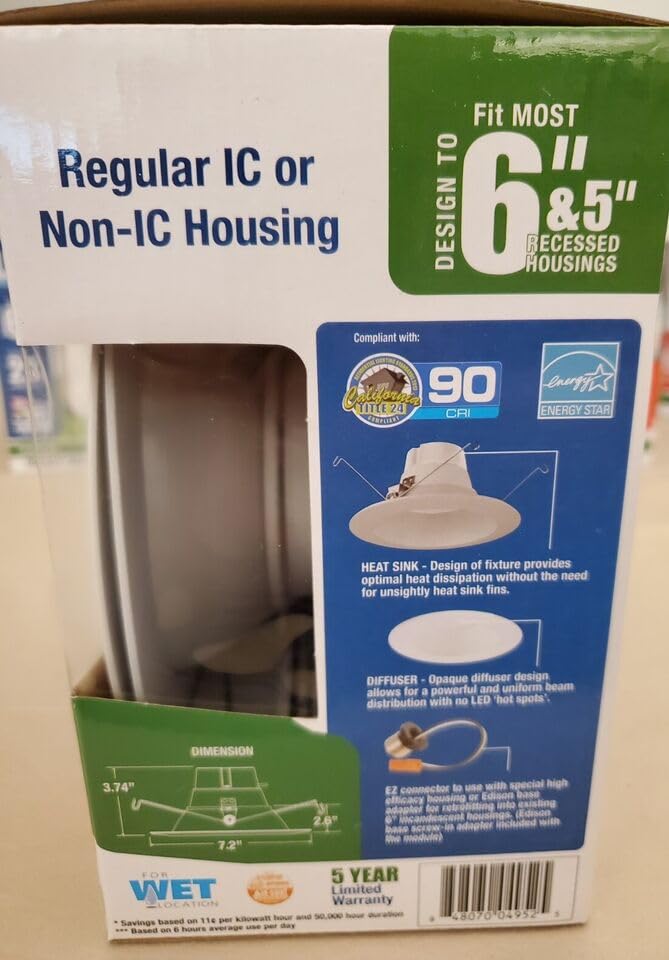 Miniatura 4 de REL637950LDIMT - Módulo de iluminación LED de retroajuste, 120V, 3000K, blanco