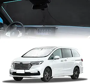 for Odyssey 2026 Windshield Sun Shade Foldable Sunshade fit for Honda Odyssey 2018-2024 2025 LX,EX,EX-L,Touring,Elite Minivan Windshield Cover, Front Window Shield 210T Sun Visor Car Accessories