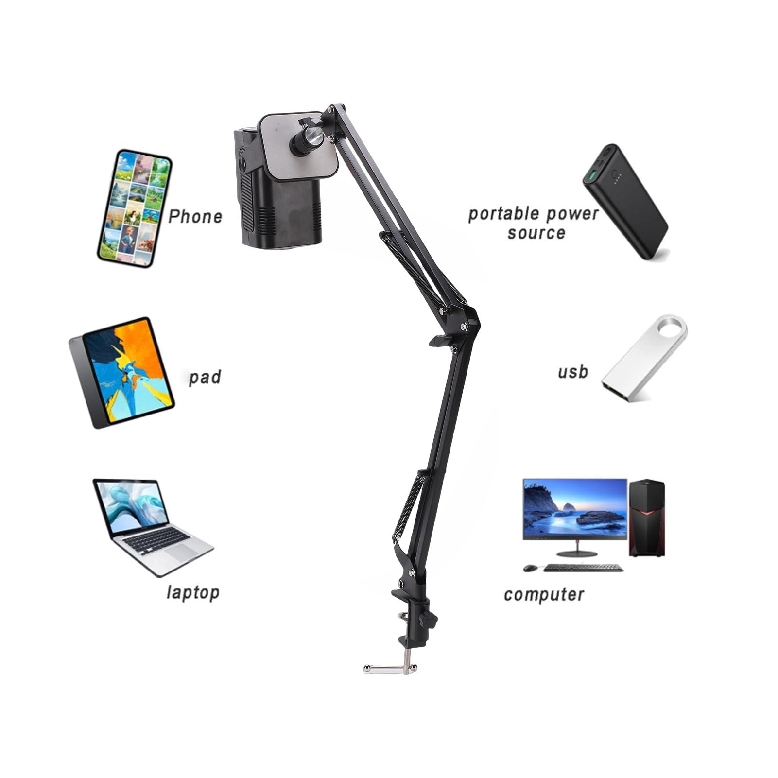SIXRUN Art Projector, 720P HD Manuelle Fokussierung Zeichen-Tracing-Tool für Künstler, Skizzieren, Ölgemälde, Kalligraphie, Kuchenverzierung, Wandgraffiti (EU-Stecker 100-240V)
