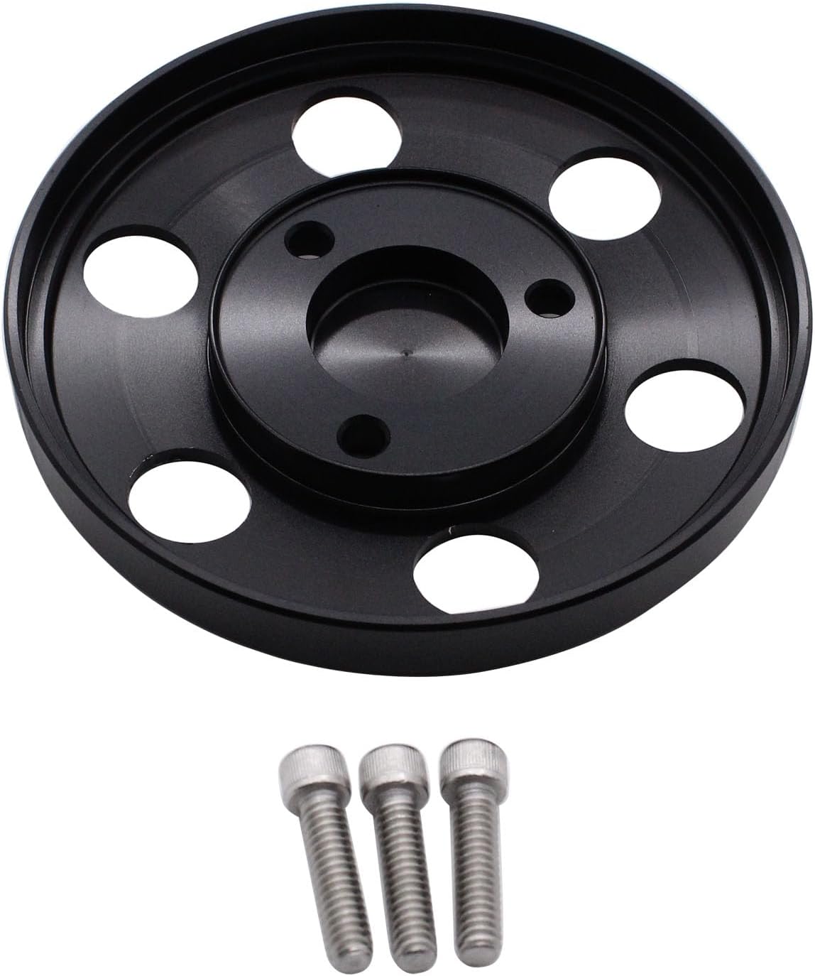 1 pc SHLPDFM Black Air Conditioning AC Clutch Cover with bolts 1.5 Inches Center to Center Fits for Sanden 508 Compressor