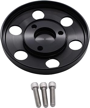 1 pc SHLPDFM Black Air Conditioning AC Clutch Cover with bolts 1.5 Inches Center to Center Fits for Sanden 508 Compressor