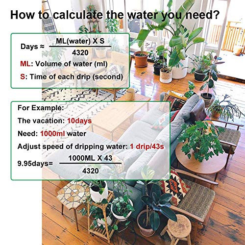 SIKSIN Plant Waterer Self Watering Devices, Vacation Potted Plant Watering Spikes Automatic Drip Irrigation Water Stakes System with Control Valve Switch for Garden Plants Indoor & Outdoor (Blue) - Thumbnail 4