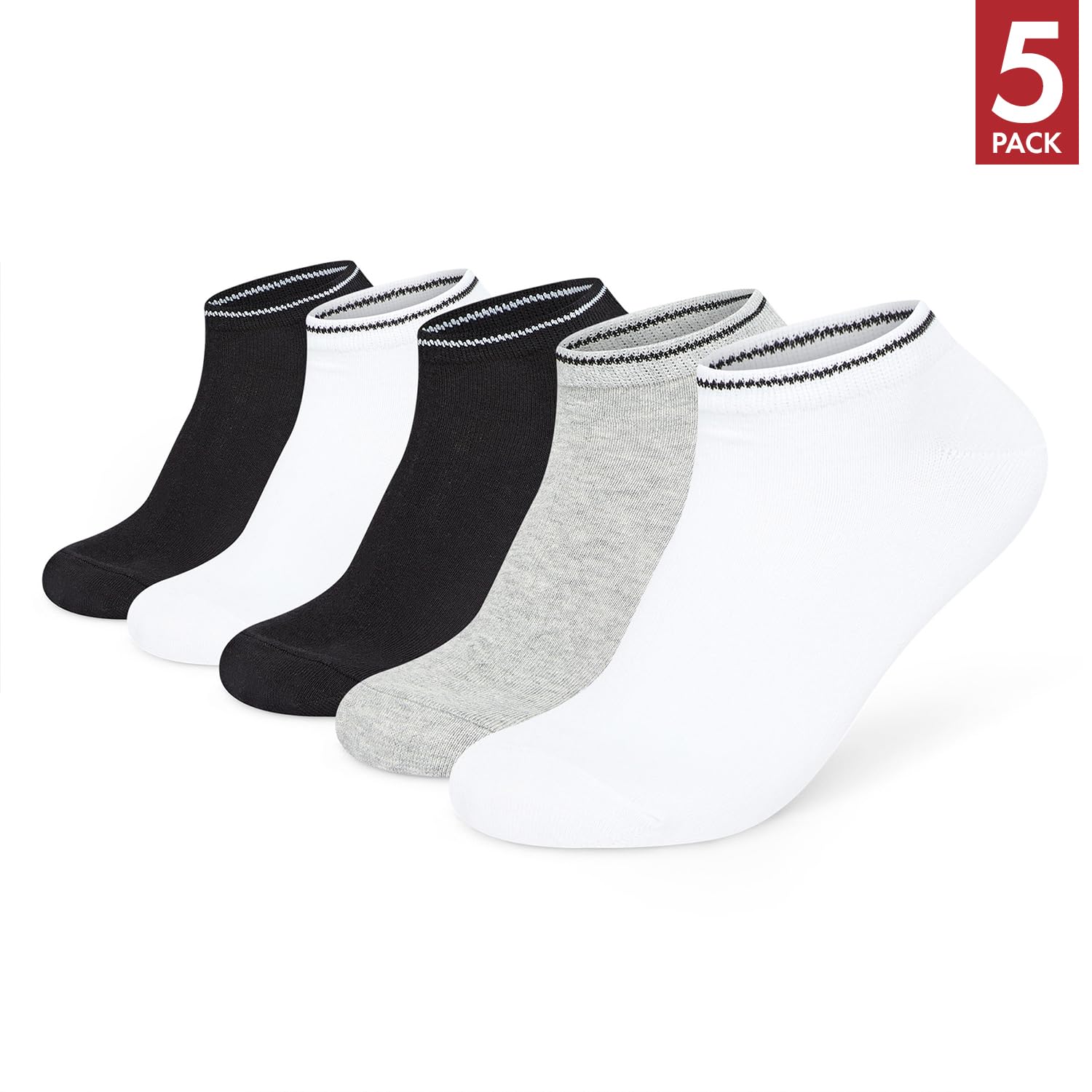 Wrangler Tennent Trainer Liner Socks (5 sztuk) męskie, płaski, 43-46 EU
