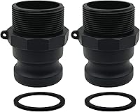 Vista 8 de BITOBITOTU - 2 accesorios Camlock Poly NPT A-50 1/2 pulgadas, tipo A, acoplamientos estándar de leva, accesorios de bloqueo de leva, ajuste