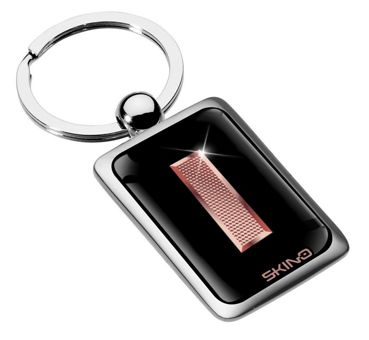 Biomar Labs® Metal Alphabet A-Z Personalised Initials Keyring Keychain Rose Gold Men Women Gift Letter I, KK 113