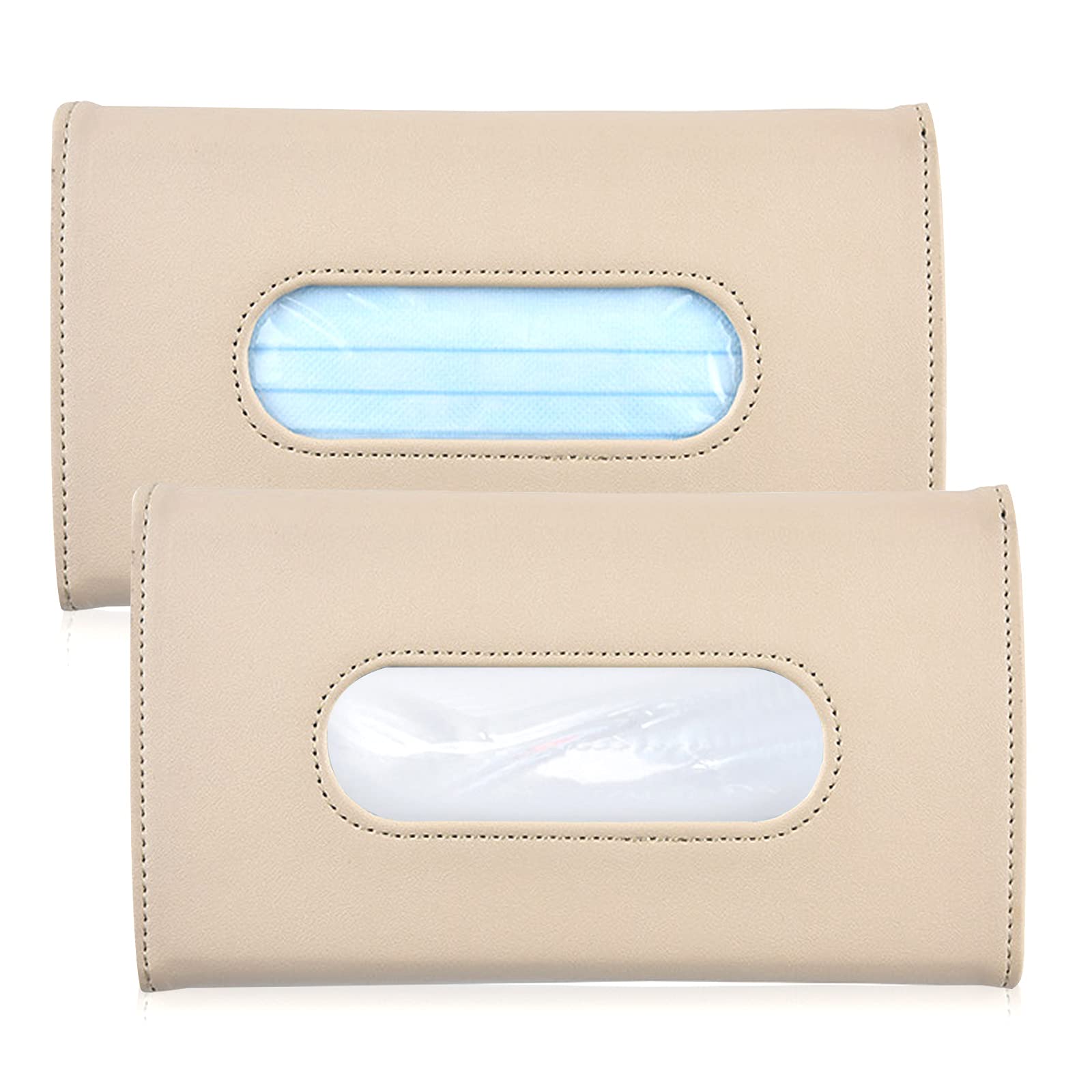 hifrom Taschentuchbox Auto, 2PCS Taschentuchhalter Auto für