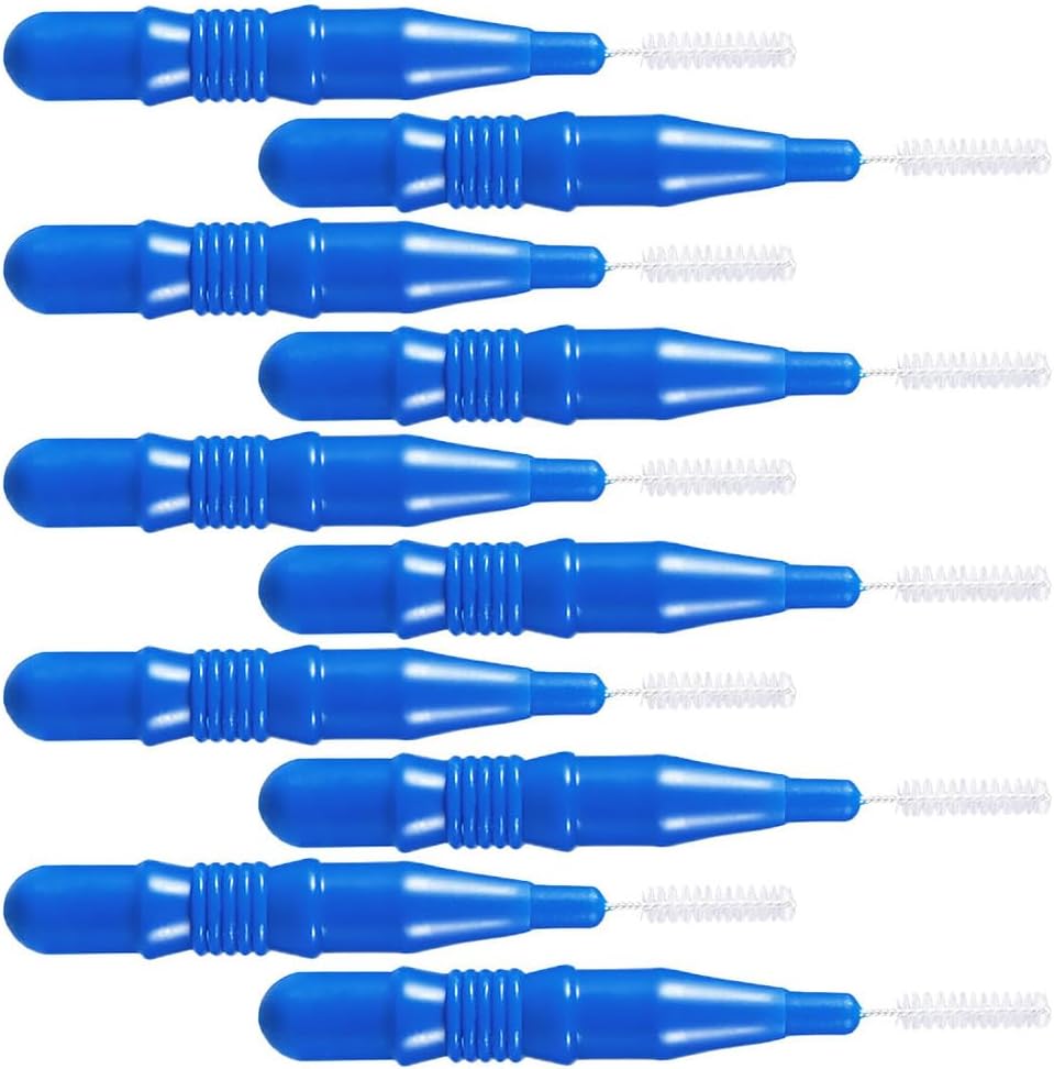 Toyvian 50 Pcs Interdental Brushes Oral Care Tool Tooth Floss Picks for Braces Dental Brushes Between Teeth Soft Cleaning Brush for Removing Food Particles Individual Pack for Home Use