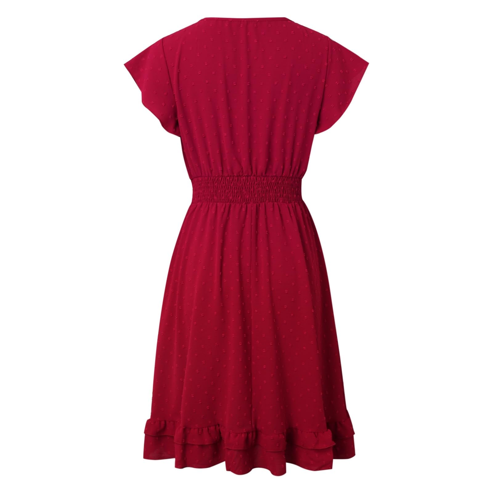 Robe trapèze extensible avec élastique à la taille pour silhouette fluide - 8