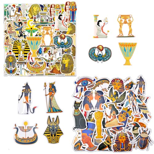 EHDWXVZM 100 Pegatinas Temáticas Egipcias, Pegatinas De Atracciones, Pegatinas Creativas De Graffiti, Pueden Decorar Tazas, Cuadernos, Maletas.