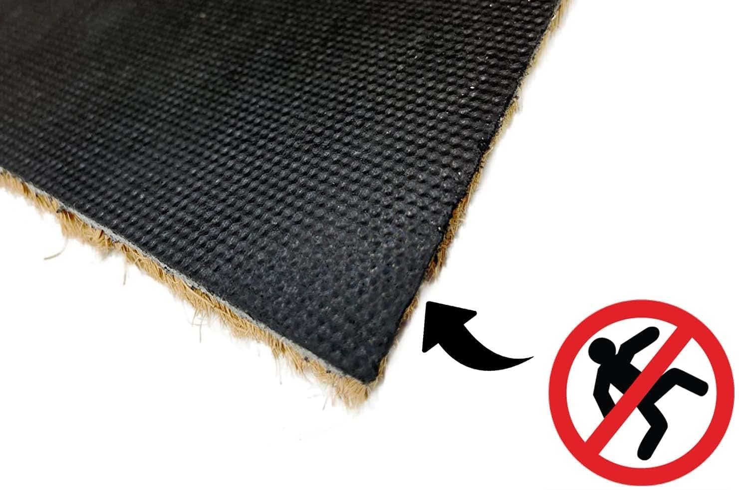 LUCA HOME - Felpudo Coco 100x180cm 20mm Altura- Felpudo Entrada casa con Base Antideslizante - Exterior e Interior - fácil de Limpiar - Felpudo Resistente para hogar, Oficina, terraza y jardín