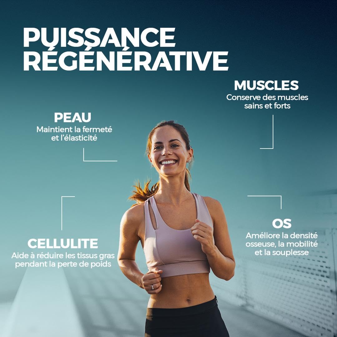NUVILINE Life - Pur Collagène Marin Universel - Collagène Hydrolysé En Poudre - Muscles, Os & Articulations - Qualité Premium - Fabriqué En France - 300g (30 doses)
