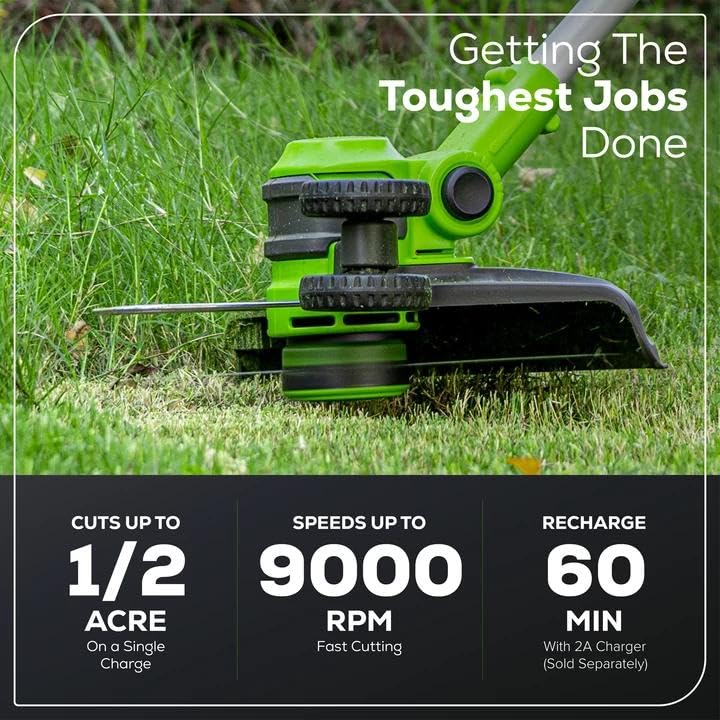Image of Greenworks 40V 13-Inch Cordless String Trimmer / Edger (Gen 2), Battery and Charger Not Included