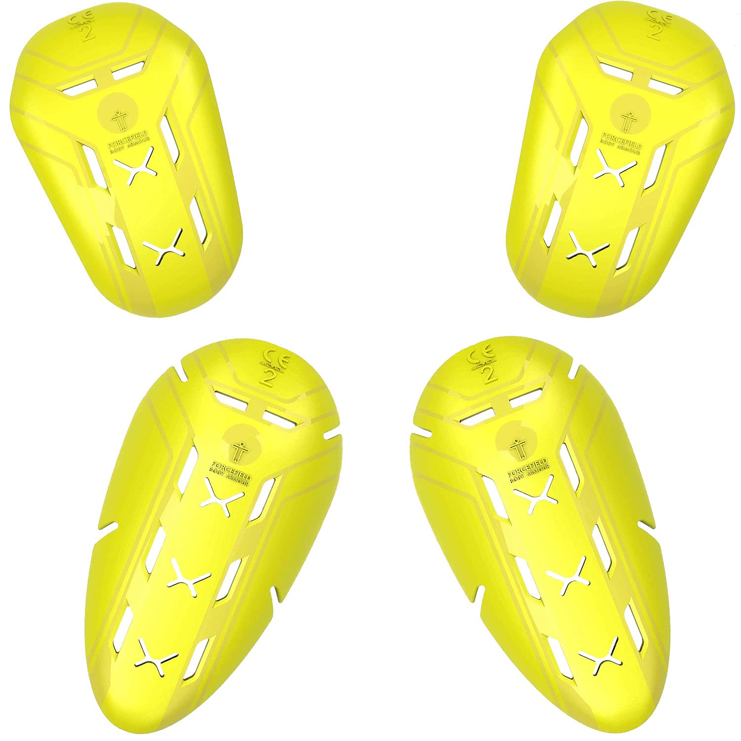 RTX Leathers Forcefield Level 2 Isolator 2 CE Race Grade Armour Upgrade for Biker Pant Trouser Jeans Hip & Knee Protection - Set of 4 Inserts