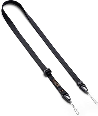 Ringke Phone Lanyard for iPhone 17 Pro Max and Most Smartphones [One-Touch Buckle] Shoulder Strap Adjustable Sturdy Universal Phone Crossbody Neck Lanyard for Travel Essentials - Black
