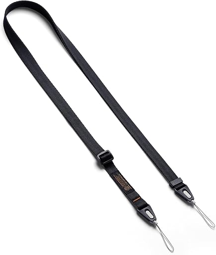 Ringke Phone Lanyard for iPhone 17 Pro Max and Most Smartphones [One-Touch Buckle] Shoulder Strap Adjustable Sturdy Universal Phone Crossbody Neck Lanyard for Travel Essentials - Black