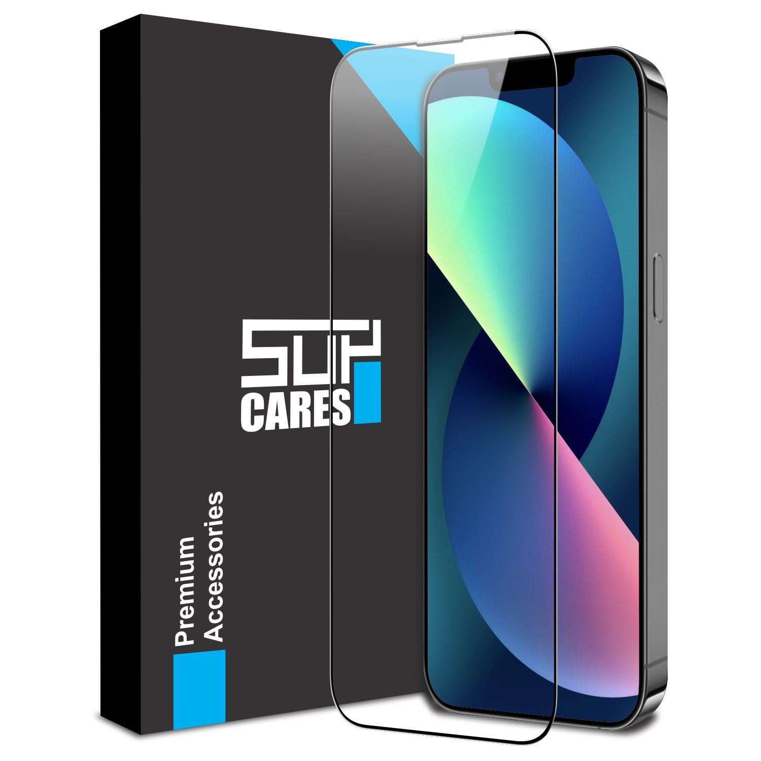 SupCares Edge to Edge Tempered Glass for iPhone 13 Mini (5.4 Inch) with Easy Self-Installation Kit | Black (B09X5HH5FX) Amazon Price History, Amazon Price Tracker