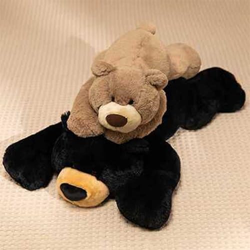 Miniatura 6 de ARELUX Animal de peluche suave de oso marrón: almohada de oso de peluche de 19.6 pulgadas para niños pequeños, lindos peluches de cuerpo abrazo para