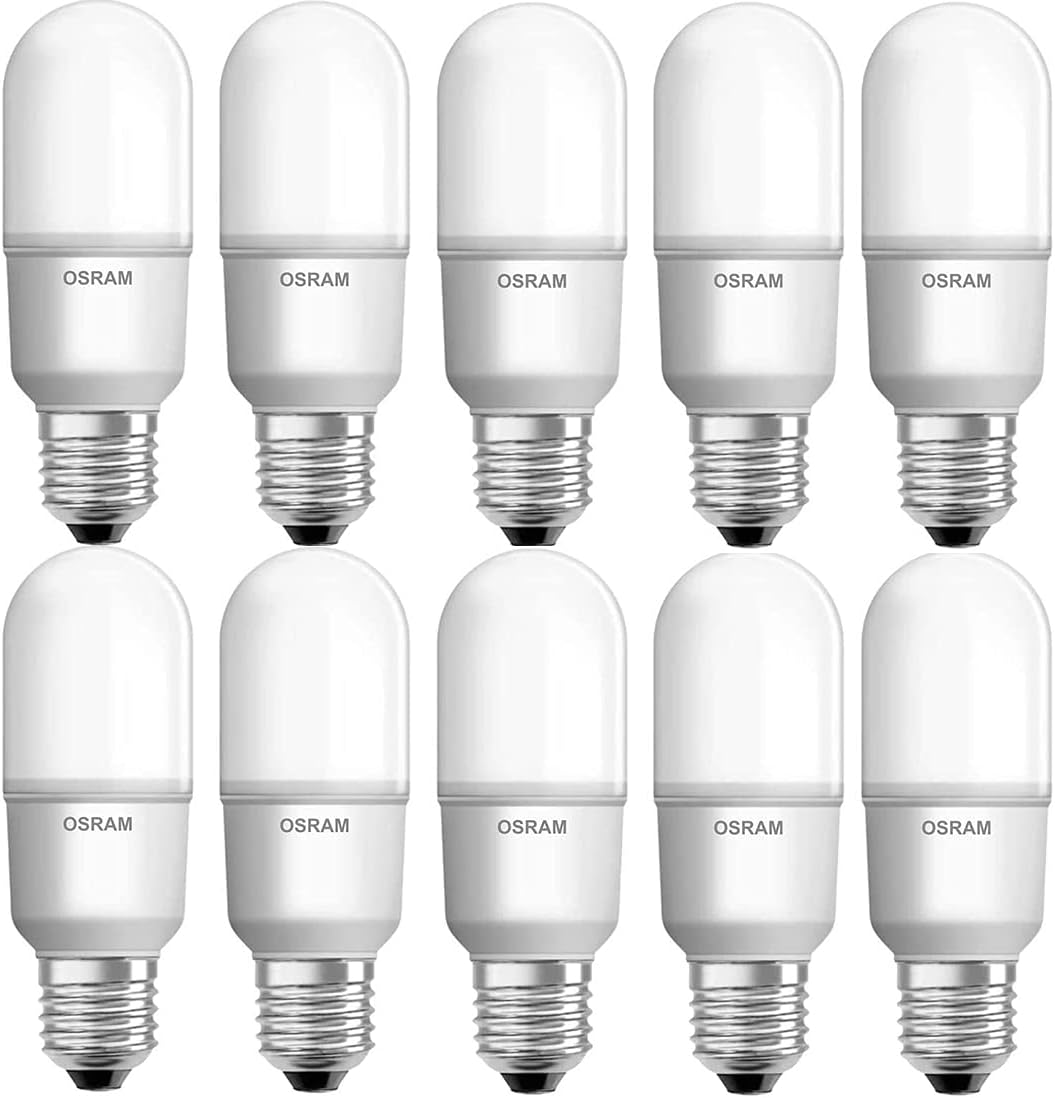 Osram Led Bulb Pack Value Stick Daylight E27 Lamp 10W 6500K - Combo Of 10