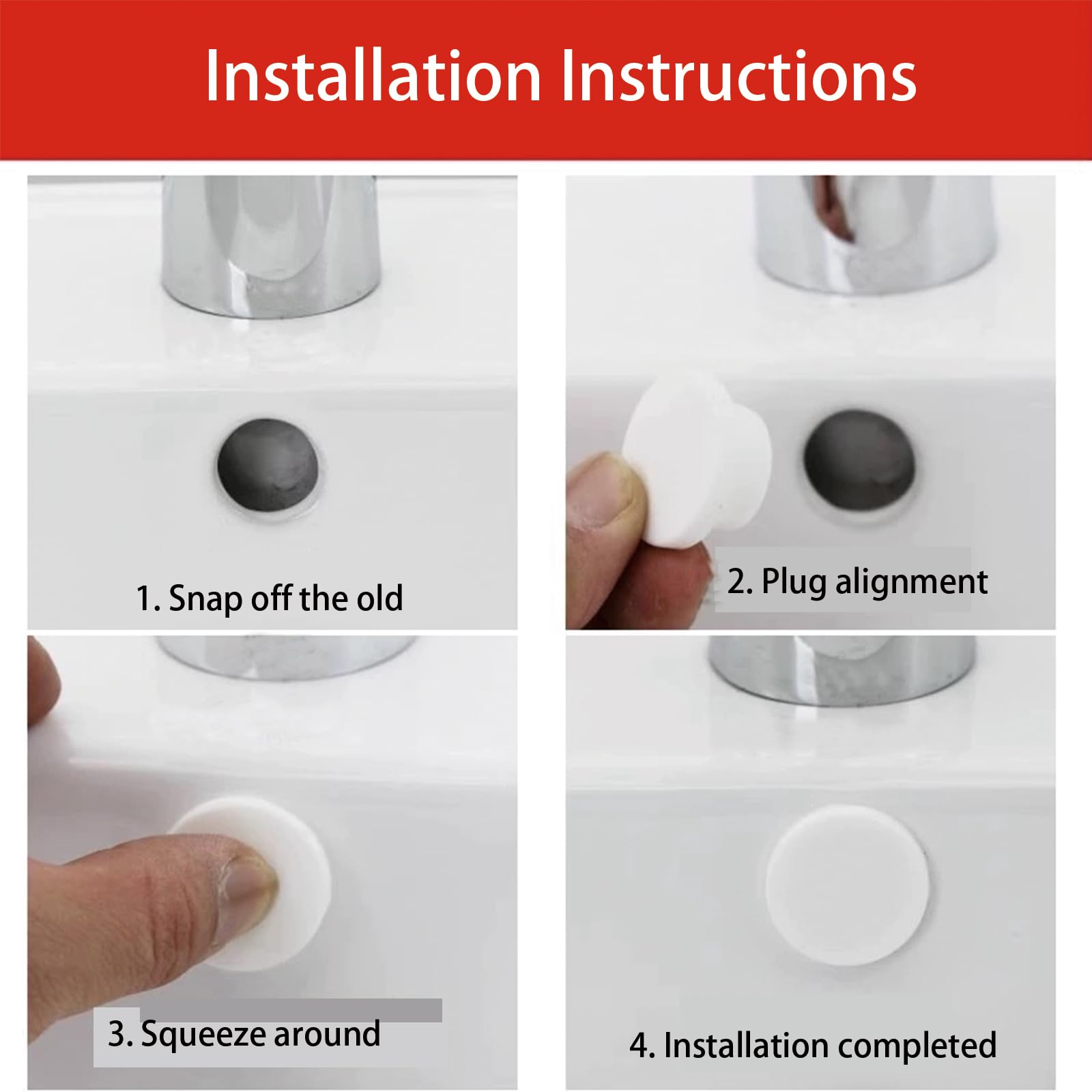 Leliafleury 30Pcs Silicone Drain Stopper 14mm Round Hole Plugs White Silicone Plugs for Bottle Furniture Cabinet Drain Hole - Image 4