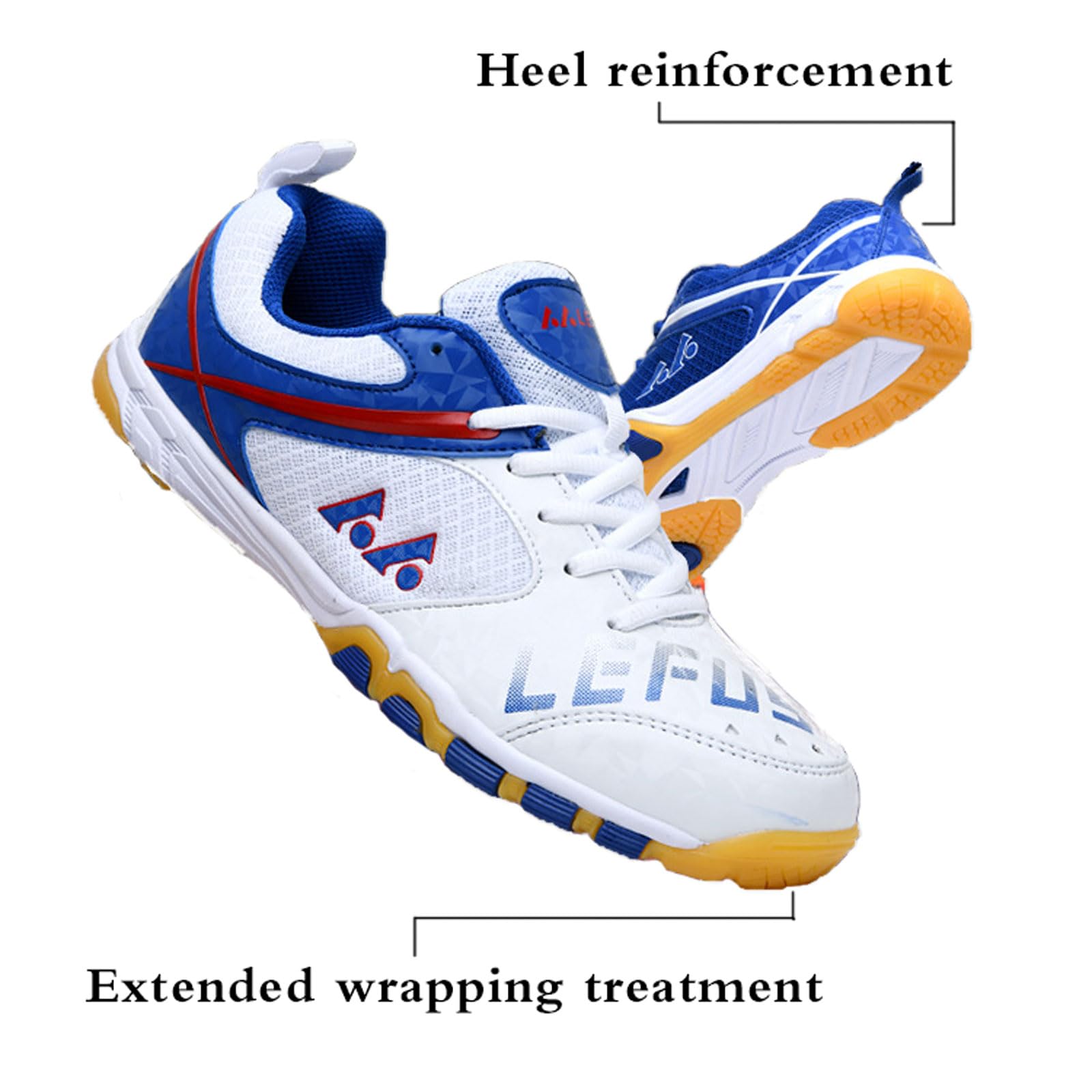Chaussures de Badminton Tennis de Table,Chaussures de Badminton sans Couture,Chaussures de Squash,Anti-Slip,Légères,Hommes Femmes,pour La Courge De Racquiet,Fitness Training Mode