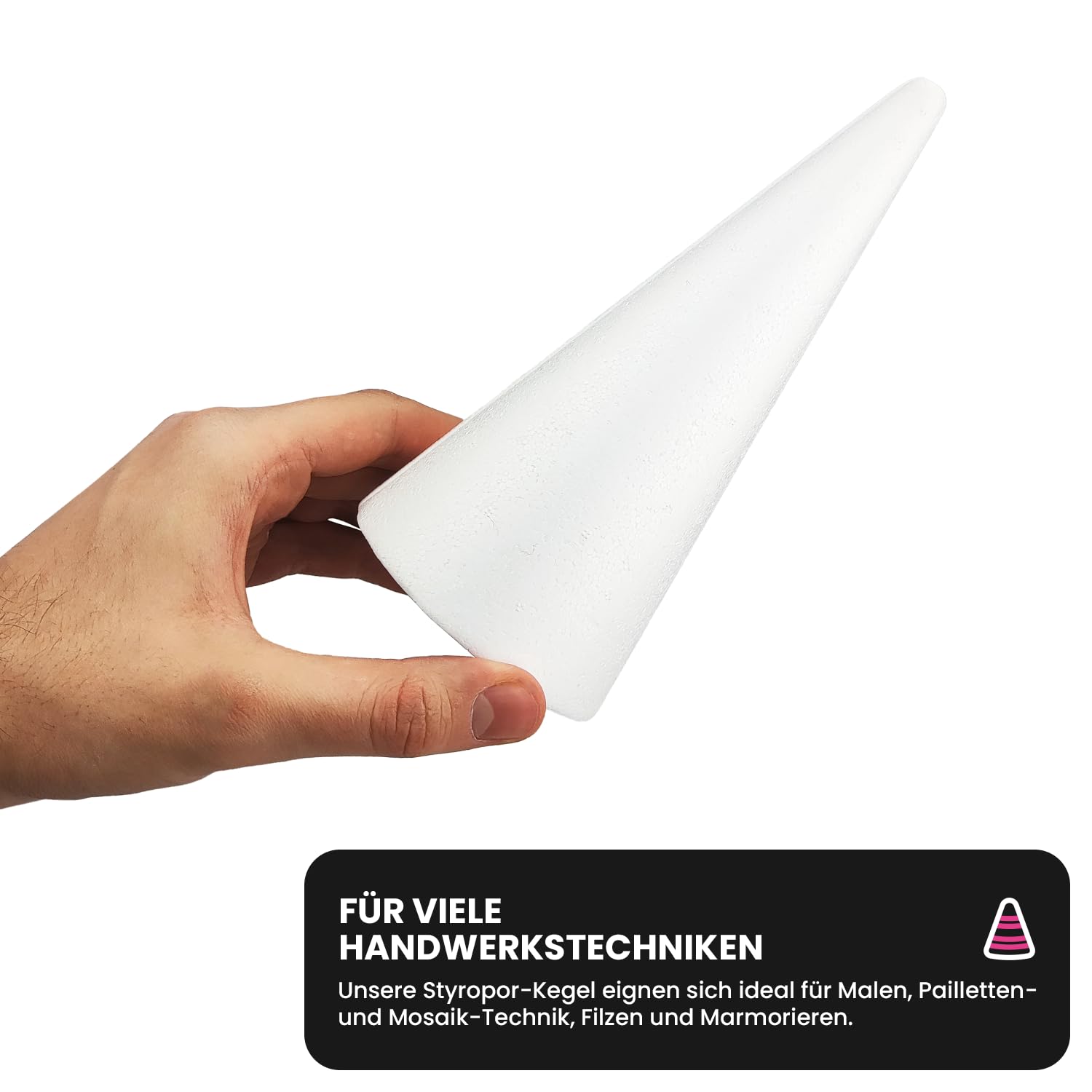 Coni In Schiuma Happyyami 10pcs - 18.5cm Per Lavoretti E Decorazioni - Foto 6