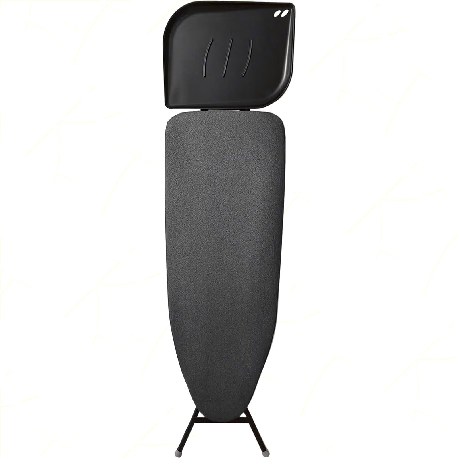Sicignano | Table de repassage Tritone 120 x 40 cm, porte chaudière, porte cintres, antidérapant, gris, 153 x 43 x 95 h cm