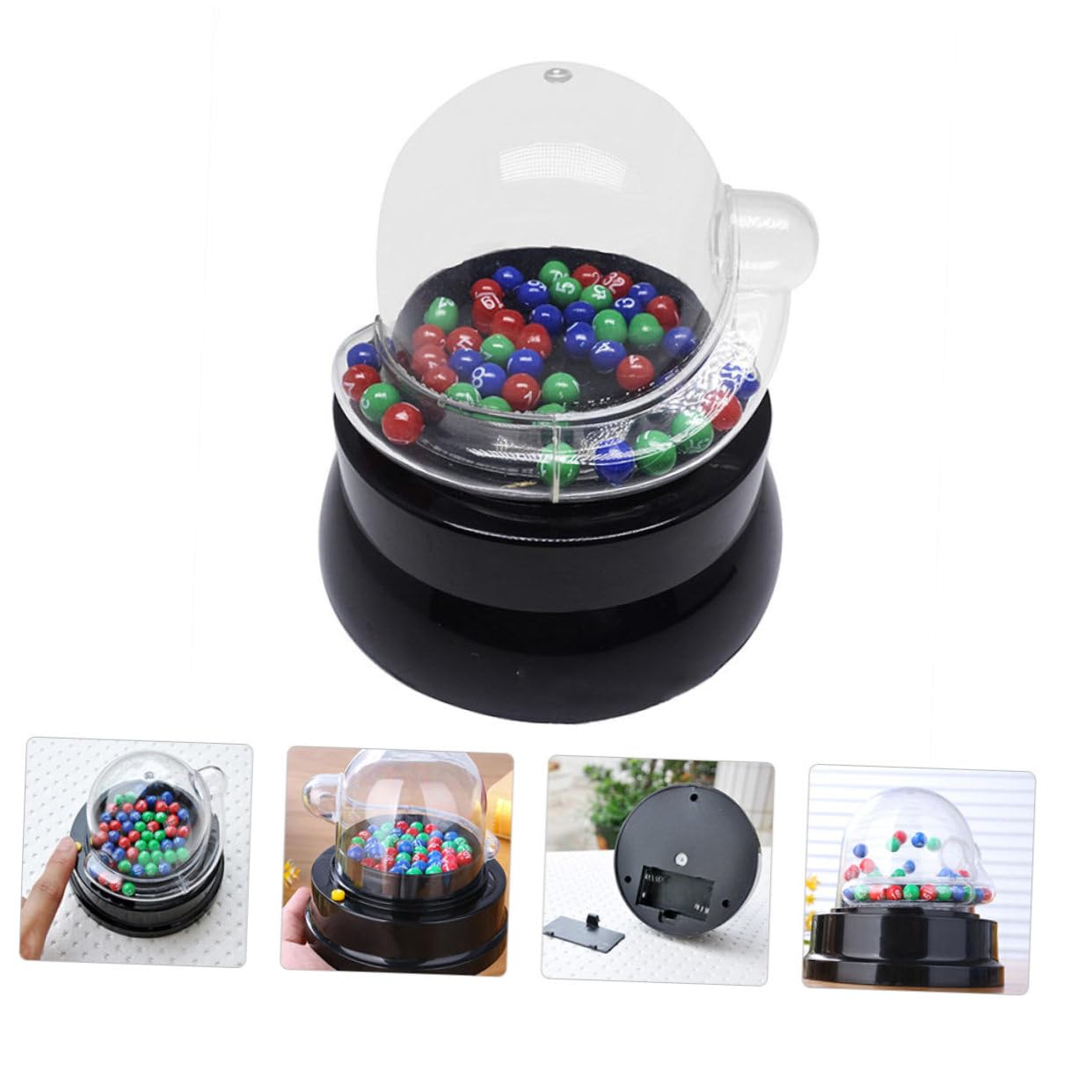 ifundom Machine à Loto Machine à Boules de Loterie pour Âges Variés Design Transparent Résultat Équitable Jeux de Société et Karaoké