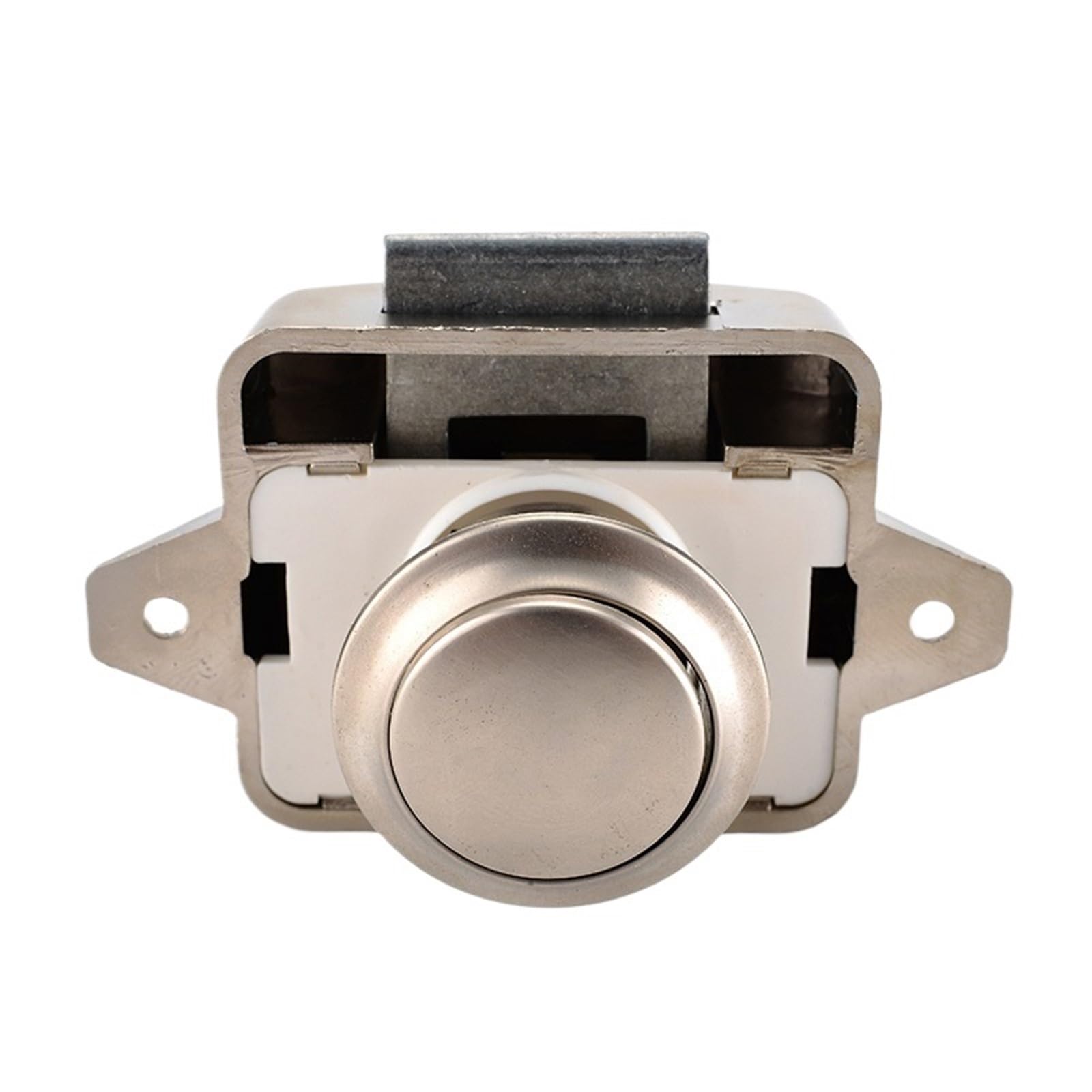 Wqgqpxob Pearl Nikel Camper Car Push Lock 26Mm Rv Caravan Boat Motor Home Cinet Drawer Latch Button Locks For Furniture Hardware 1Pcs(Pearl Nikel)