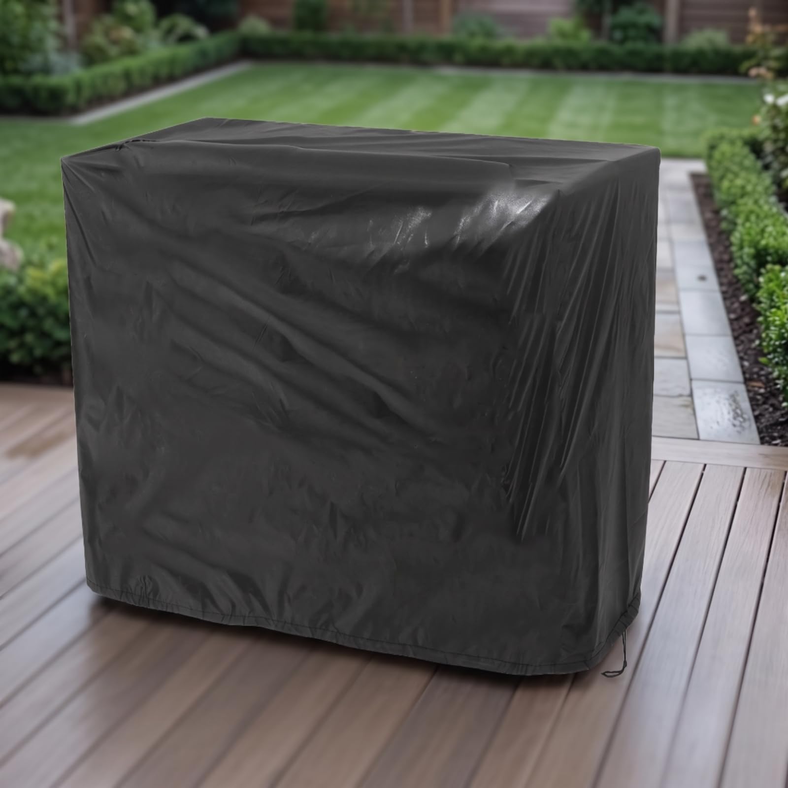 Generic Copertura Barbecue Impermeabile Copri Barbecue Copri Griglia Protettivo Custodia Design Quadrato a Vestibilità Ordinata in Oxford 210D con Chiusura a, Nero, 80 66 100 Cm