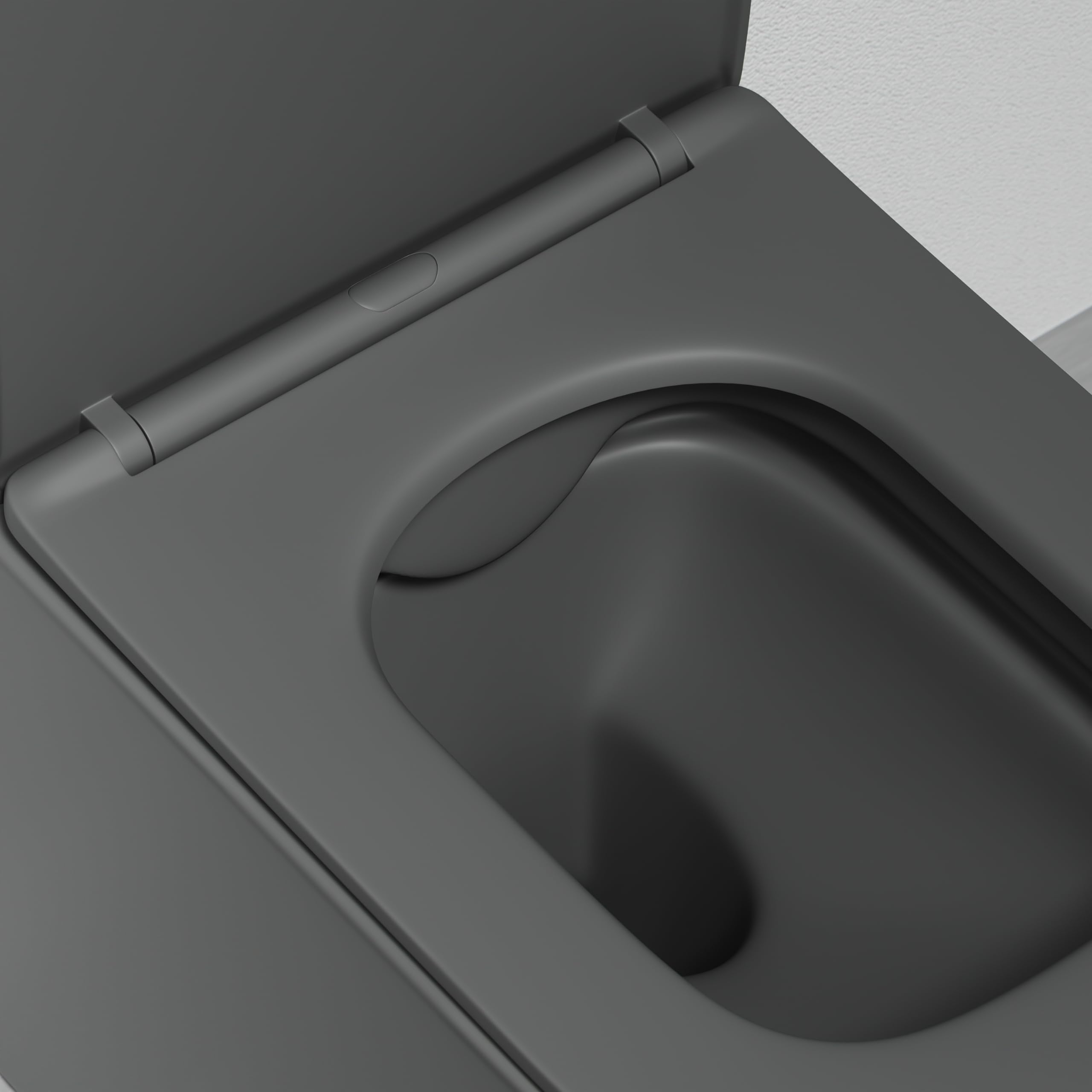 Sanitaires en céramique filomure gris mat cuve sans rebord bidet siège soft-close fermeture lente modèle Londra