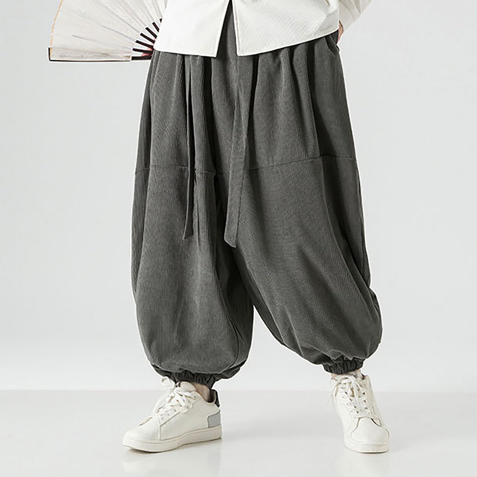 Herren-Hose, lässig, gerippt, gerader Schnitt, Cordhose, Hip-Hop, lässig, weites Bein, lässig, gerades Bein