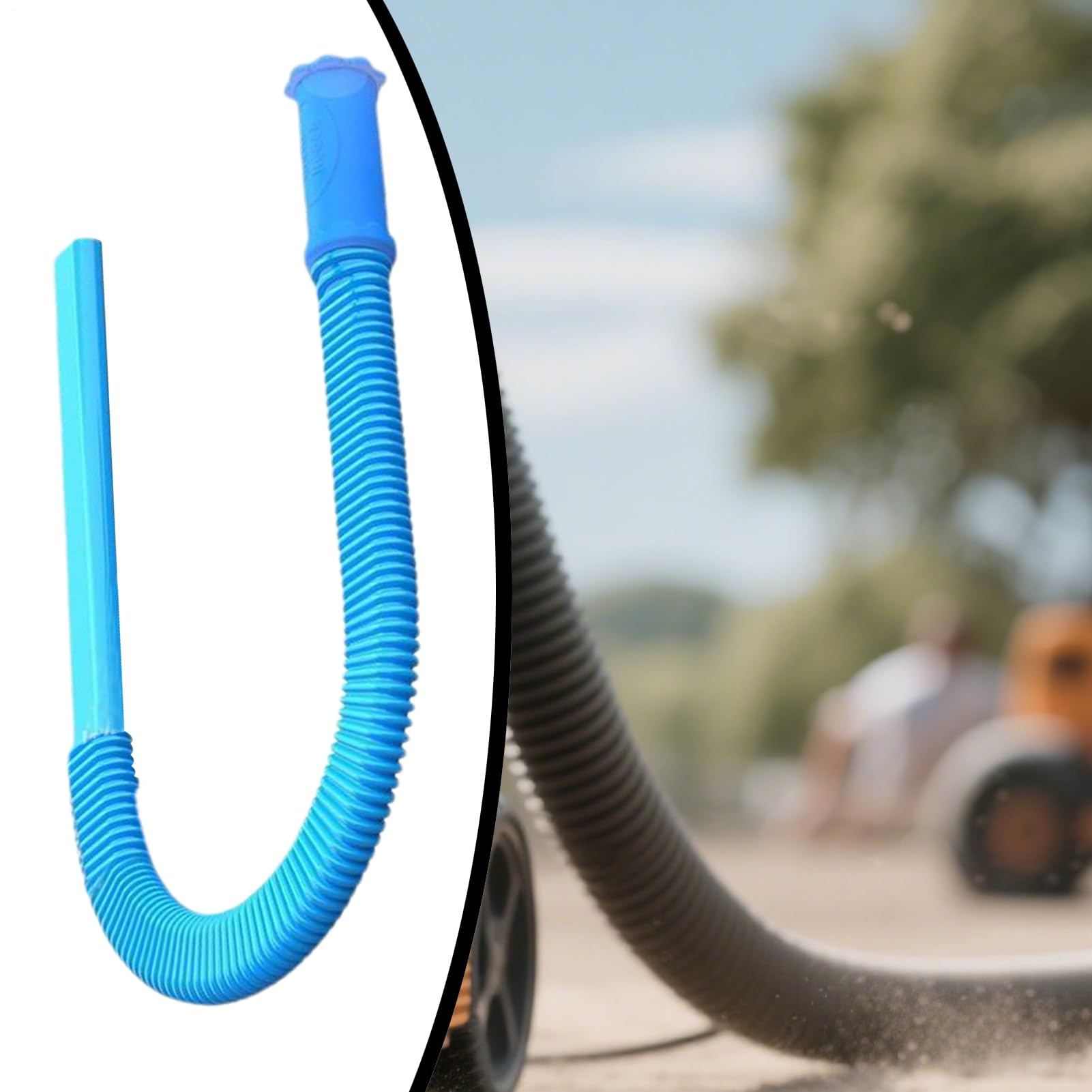 Dryer Vent Cleaner Kit 80cm, Flexible Vacuum Hose Attachment Lint Brush Blue Universal Fit Vacuum Cleaners Deep Lint Removal Dryer Vents Fire Preventi