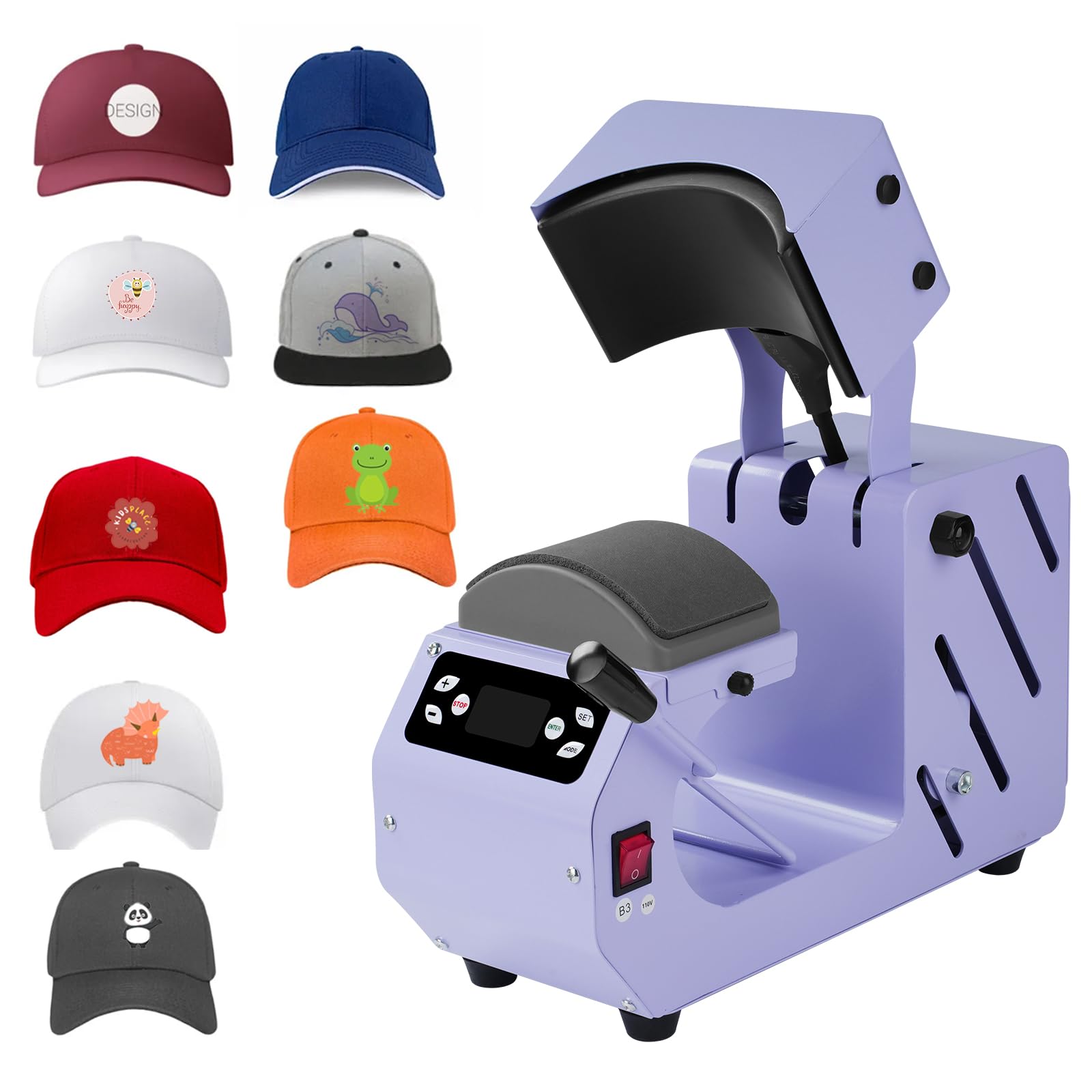 Sponsored Ad – Hat Press Machine, Automatic Cap Press, Electric Multifunctional Cap Heat Press Machine with LCD Control, Automatic Heat Transfer Sublimation Printing for Vinyl, Sublimation, Heat Transfer