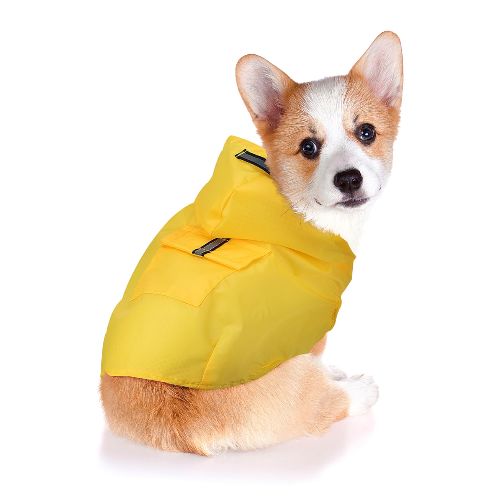 Milisten Dog Raincoat Small Dog Raincoat Hood Sturdy Polyester Easy On/Off Comfortable for Rain Walks