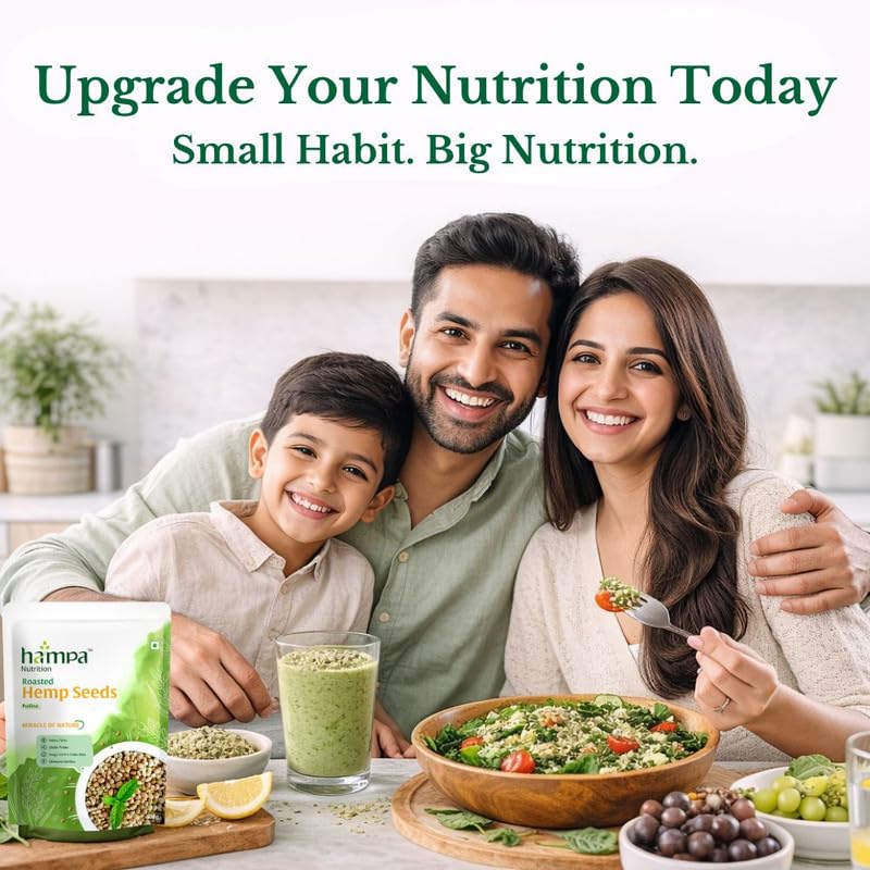 Image of Hampa Roasted Hemp Seeds for Eating - 300g | Pudina Flavour