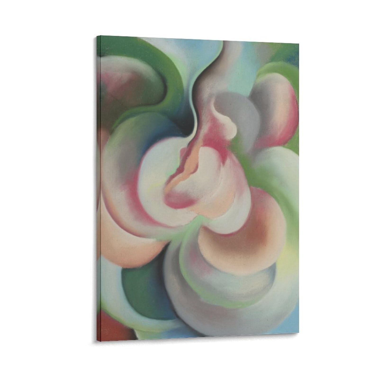 Koohtaa Frame-Style Georgia O'keeffe Green Art Poster Hanging Picture Picture Print Wall Art Poster Painting Canvas Posters Artworks Room Aesthetic 12X18inch(30X45cm)